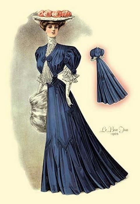 Le Bon Ton: In Blue - Art Print