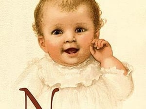 Baby Face N by Ida Waugh - Art Print