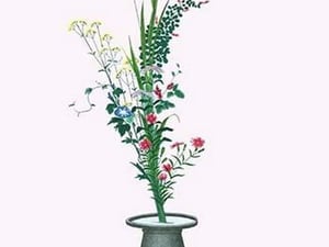 Aki No Nanagusa (Seven Flowers of Autumn) in a Ogencho by Josiah Conder #2 - Art Print