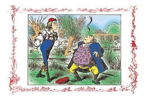 Alice in Wonderland: Father William Balances an Eel by John Tenniel - Art Print