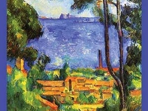 A View Through the Trees of by Paul Cezanne - Art Print