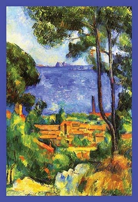 A View Through the Trees of by Paul Cezanne - Art Print