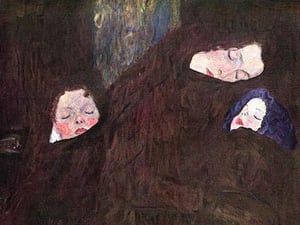 Mother with Children by Gustav Klimt - Art Print