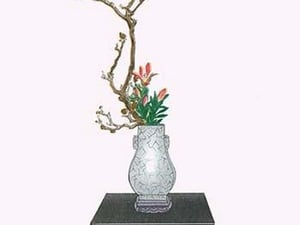 Mokuren & Yuri (Magnolia and Lily) in Kenryu by Josiah Conder - Art Print