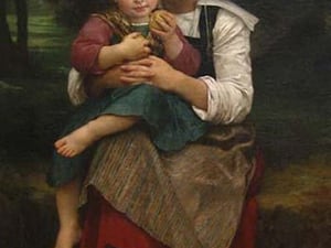 Breton Brother & Sister by William Bouguereau - Art Print