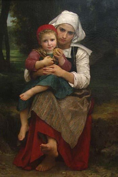 Breton Brother & Sister by William Bouguereau - Art Print