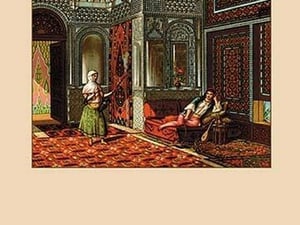 A Persian Interior by Auguste Racinet - Art Print
