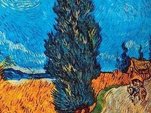 Road With Cypresses by Vincent van Gogh - Art Print