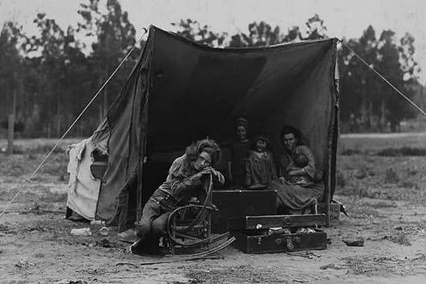 Hungry Mother & Children by Dorothea Lange - Art Print