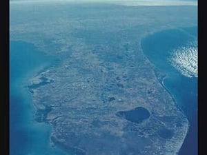 View of Florida Peninsula From Space by NASA - Art Print