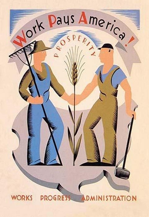 Work Pays America! by WPA - Art Print