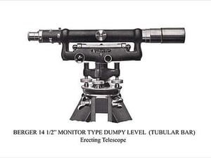 Berger 14 1/2' Monitor Type Dumpy Level (Tubular Bar) - Art Print