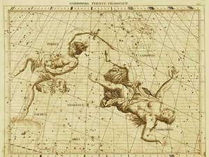 Andromeda Perseus Triangulum by Sir John Flamsteed - Art Print