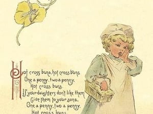 Hot Cross Buns by Maud Humphrey - Art Print