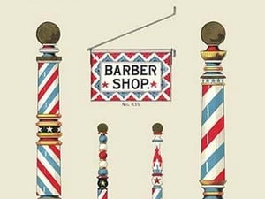 Barbers' Poles and Signs - Art Print
