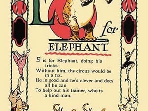E for Elephant by Tony Sarge - Art Print