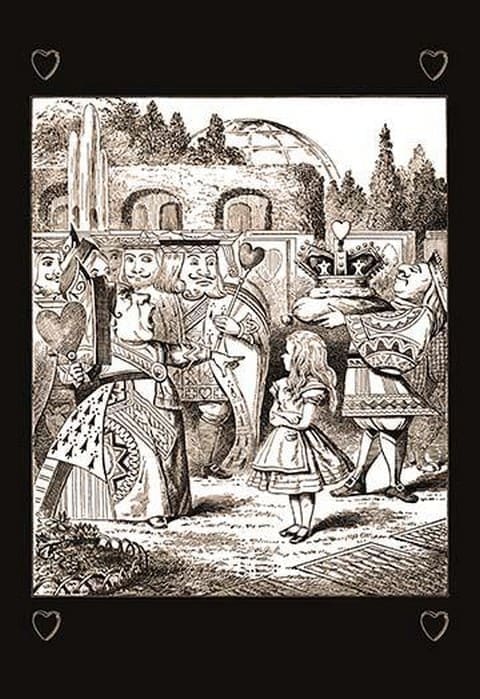 Through the Looking Glass: The Queen's Croquet Ground by John Tenniel - Art Print