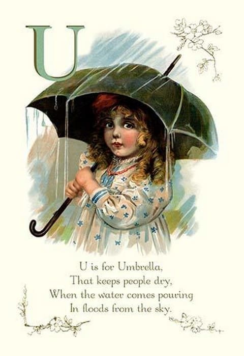 U is for Umbrella - Art Print
