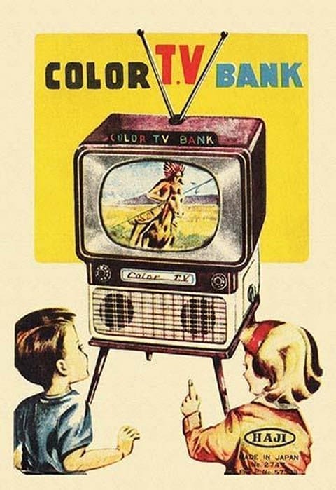 Color TV Bank - Art Print