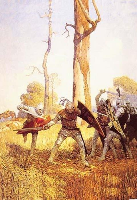 They Fought with Him by N.C. Wyeth - Art Print
