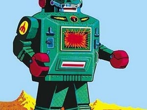 Mechanical Green Mighty Robot with Spark - Art Print