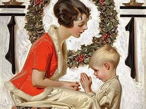 Christmas Prayer by Joseph Christian Leyendecker - Art Print