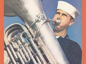 Navy Tuba Player by Colliers - Art Print