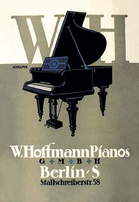 W. Hoffman Pianos - Berlin - Art Print