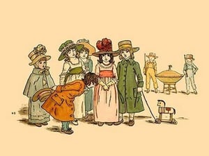 Polite Manners by Kate Greenaway - Art Print