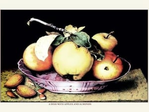 A Dish with Apples and Almonds by Giovanna Garzoni - Art Print