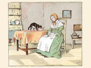 But Mrs. Blaize died penniless by Randolph Caldecott - Art Print