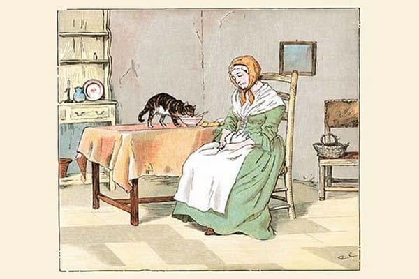 But Mrs. Blaize died penniless by Randolph Caldecott - Art Print