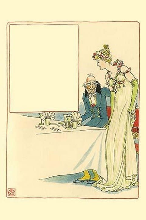 April Fool pranked by putting young girls with old geezers. by Walter Crane - Art Print