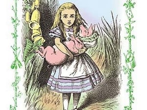 Alice in Wonderland: Alice and the Pig-Baby by John Tenniel - Art Print