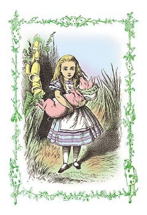 Alice in Wonderland: Alice and the Pig-Baby by John Tenniel - Art Print