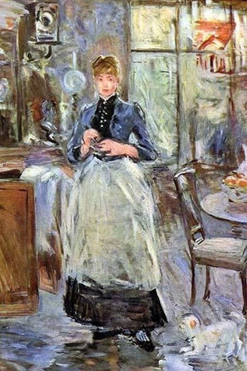In Dining Room by Berthe Morisot - Art Print