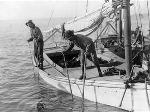 Fishing Oysters in Mobile Bay by Lewis Wickes Hine - Art Print