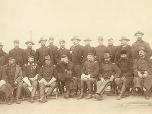 The Fighting 7th officers by John C.H. Grabill - Art Print