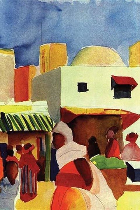 Market in Algiers by August Macke - Art Print
