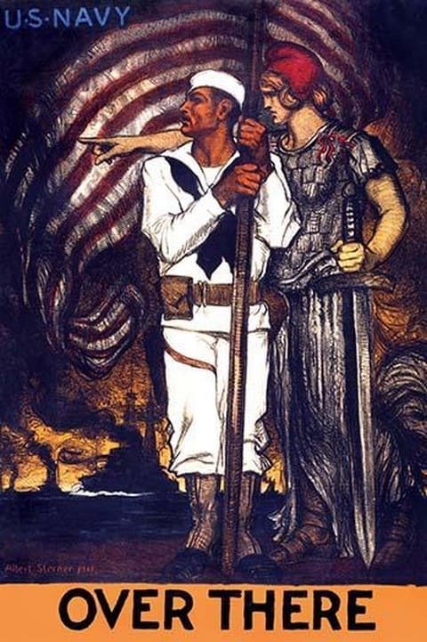 Over there - U.S. Navy by Albert Sterner - Art Print