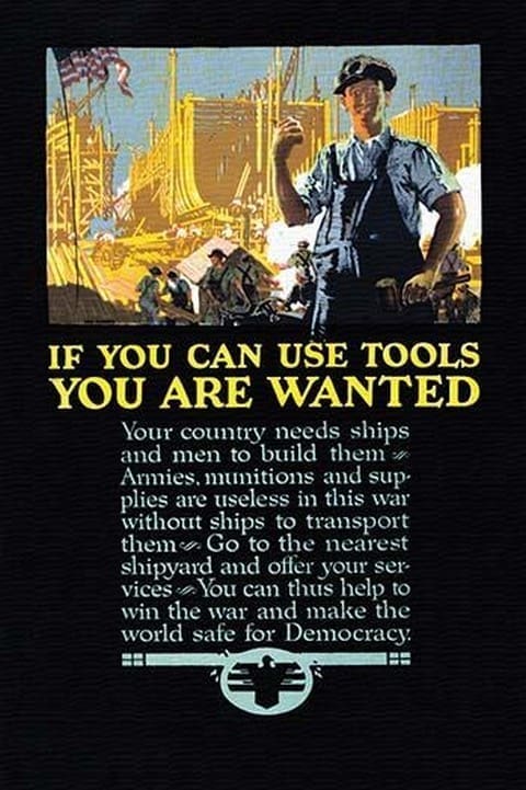 If you can use tools you are wanted by MacKinnon - Art Print