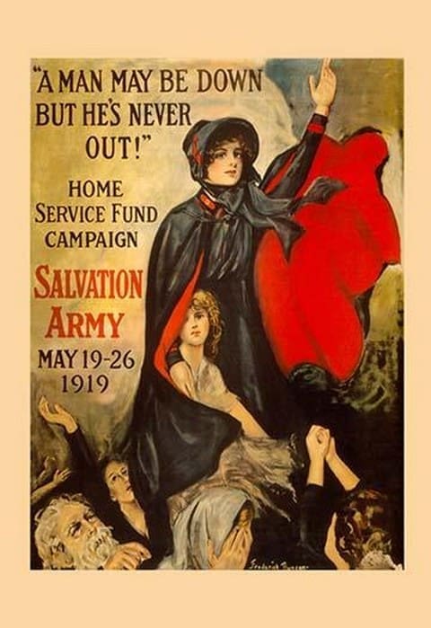 A man may be down but he's never out!' by Frederick Duncan - Art Print