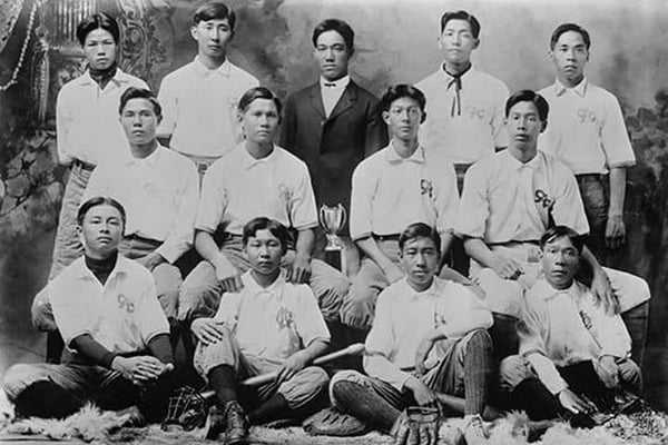 Chinese Baseball Team from Honolulu Hawaii - Art Print