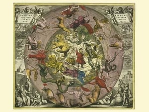 Hemisphaeriibore Alis Coelietterrae by Andreas Cellarius - Art Print