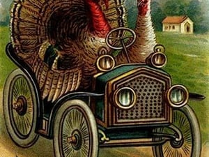 Thanksgiving Greetings: A Quick Getaway - Art Print