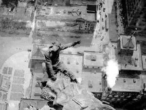 Man High Above City Hall