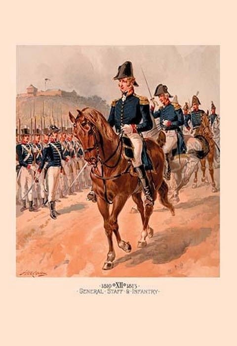 General Staff and Infantry by Henry Alexander Ogden - Art Print