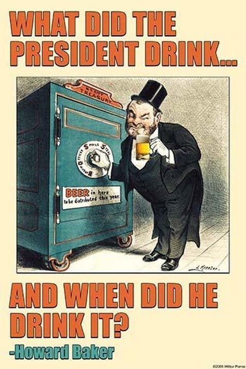 What Did the President Drink by Wilbur Pierce - Art Print
