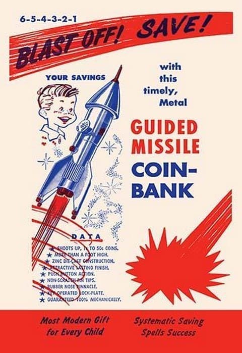 Guided Missile Coin-Bank - Art Print
