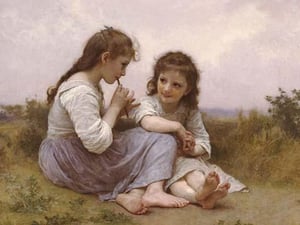 A Childhood Idyll by William Bouguereau - Art Print